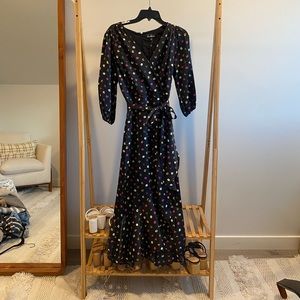 Sam Edelman Polka Dot MIDI wrap dress - Size 8